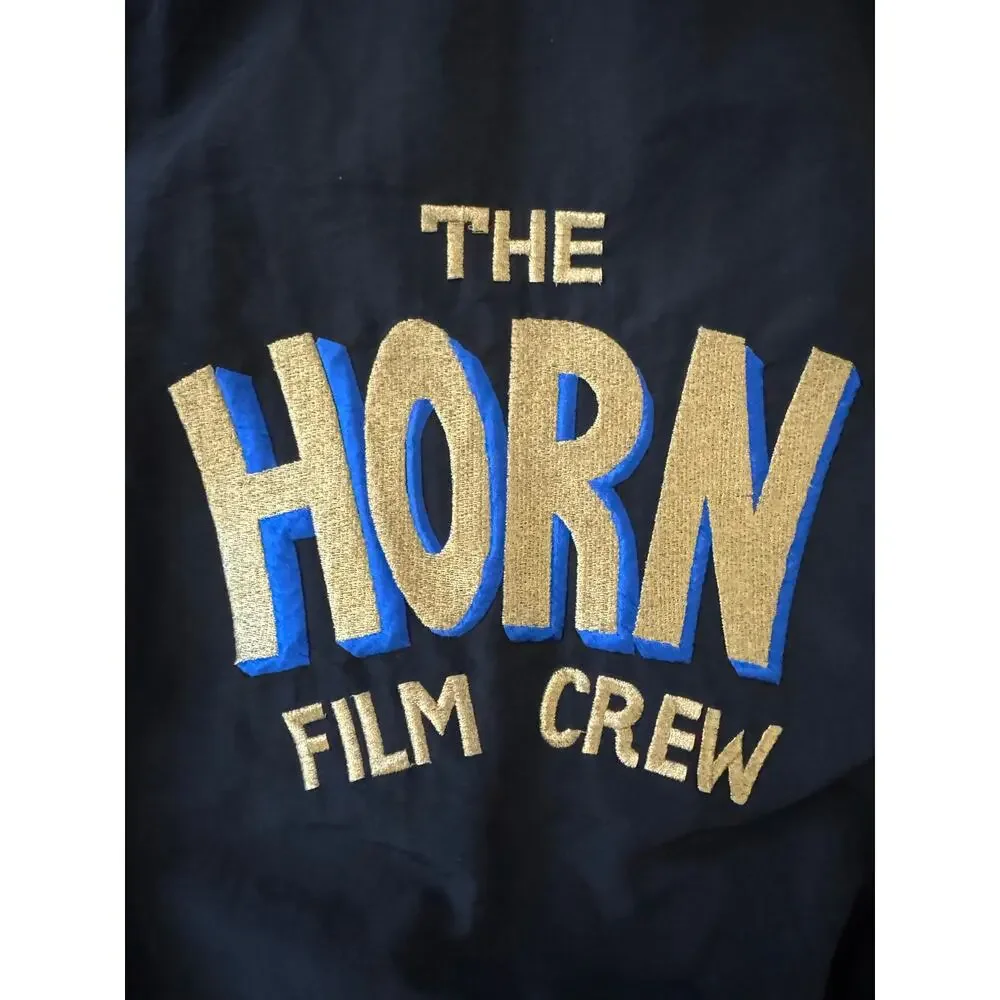 Vintage 1990s Identity Inc Horn Film Crew Bomber Jacket XXL